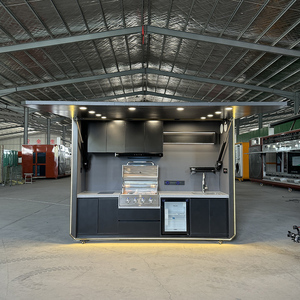 <span class=keywords><strong>Cocina</strong></span> Exterior Resistente a la Oxidación con Cobertizo de Textura Metálica, <span class=keywords><strong>Cocina</strong></span> Exterior con Puerta Eléctrica para Patio - Product Image 2