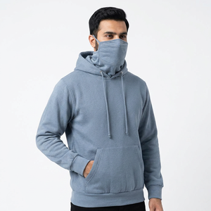เสื้อฮู้ดนินจาแบบยูนิเซ็กซ์ ผ้าฝ้ายฟลีซ 400gsm พร้อมหน้ากากในตัว สไตล์สตรีทแวร์ เหมาะสำหรับกิจกรรมกลางแจ้ง ดีไซน์หน้าเรียบแบบ 3 มิติ สำหรับผู้ชาย - Product Image 1