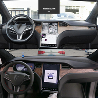 Couvre-tableau de bord italien pour Tesla Model S/X 2016-2019, kit d'intérieur de voiture de luxe, haute qualité