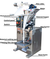 Machine d'emballage économique automatique à commande PLC pour sachets et sacs en plastique, pour produits chimiques, boissons et aliments, entraînée par moteur, haute performance
