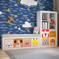 Haute qualité dessin animé maison organisateur pliable boîte de rangement enfants toile tissu