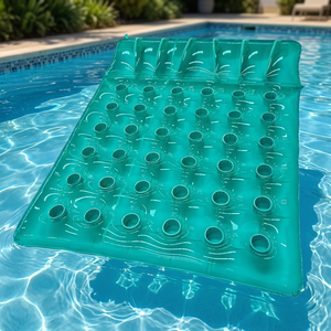 Matelas Gonflable PVC Pliable pour Piscine, 18 Poches, pour Adultes, Idéal Maison et Lac - Product Image 3