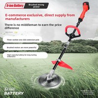 Tondeuse à gazon rétractable portable rechargeable 60 cm à longueur réglable pour ferme, jardin et usage domestique