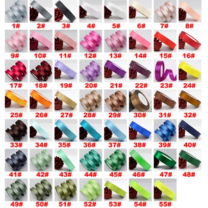 Großhandel Hochwertige 2 cm Blumenstrauß Satin band Rolle individuell bedruckte einfarbige Polyester Satin Bänder für Geschenk verpackung - Product Image 6