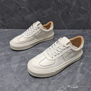 Zapatos Deportivos Negros Casuales con Cordones, Ligeros, para Otoño y Verano, con Suela de Goma Gruesa y Amortiguación, de Cuero Genuino, Gran Venta - Product Image 4