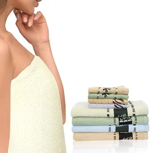 Wholesale custom care of skin jacquard bamboo fiber bath towels