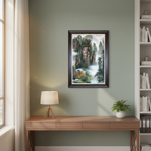 Pintura de Arenisca Hecha a Mano con <span class=keywords><strong>Paisaje</strong></span> de Zhangjiajie, Arte de Pared de Montañas para Decoración del Hogar y Adorno, Obra de Arte Grande - Product Image 5