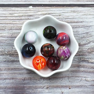 Nuevas Cuentas Redondas de Acrílico Coloridas de 15 mm al por Mayor, Fáciles de Enhebrar, Cuentas Sueltas para Manualidades DIY - Product Image 2