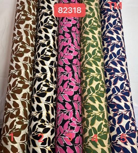 Jupes en tissu rayonne 100% à la vente chaude, motif floral personnalisé, tissage chalis, doux, imprimé 45S, léger, extensible, respirant - Product Image 2
