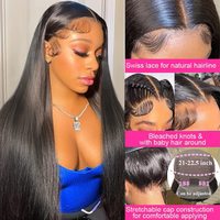 Venta al por mayor de pelucas con cordón al por mayor recta 6x5 9x6 HD encaje frontal completo Peluca de cabello humano virgen sin cola para mujeres negras