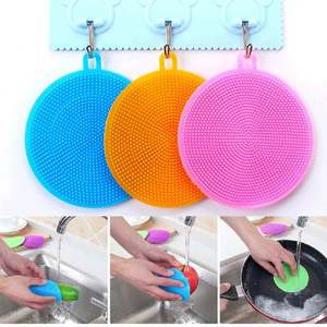 Éponge à vaisselle en silicone, nettoyant pour la saleté, serviette de cuisine pour le nettoyage des surfaces antiadhésives, outil de lavage, brosse de nettoyage de cuisine - Product Image 6