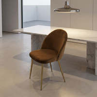 Chaise de salle à manger noire de conception française et italienne avec pieds en métal, échantillon gratuit, vente en gros, mobilier de salle à manger moderne