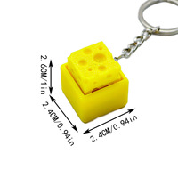 Wholesale Super Cartoon Rectangle Decompression Press Key 3d Printed Mechanical Keyboard Feel Click Toy Pendant Keycap Keychain