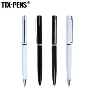 TTX-Bolígrafo de tinta de sublimación en blanco, Logo personalizado de Metal, negro, Promoción, venta al por mayor