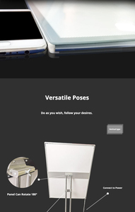 Boîte lumineuse LED en verre trempé de type tiroir, panneau <span class=keywords><strong>publicitaire</strong></span> lumineux, affiche/illustration/affichage de plats - Product Image 2