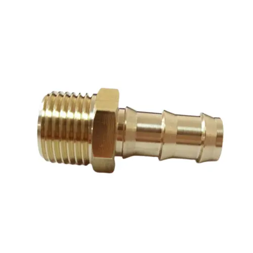 cnc lathed push lock male hose barb brass valve plumbing fitting for injection machine