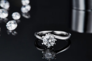 硅石珠宝<span class=keywords><strong>18k</strong></span>白金戒指1ct Vvs钻石订婚硅石戒指 - Product Image 5
