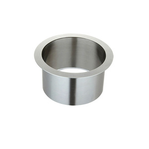 Cubierta Decorativa para Encimera de Acero Inoxidable 304, Cubo de Basura Integrado con Tapa Abierta, Entrada Redonda para Desechos - Product Image 4