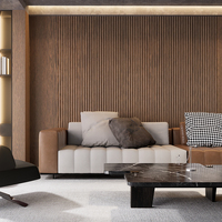 Paneles de Pared WPC de PVC con Veta de Madera de Alta Calidad Panel Decorativo para Decoración de Interiores