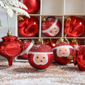 Shatterproof Xmas Ball Ornament Hanging Red and White <b>Christmas</b> Balls 12pcs/<b>box</b> 6cm Glitter <b>Christmas</b> Balls Ornaments Set - Product Image 4