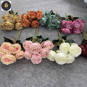 Floristería EV que suministra flores decorativas para bodas, decoración del hogar, flores artificiales, ramo de rosas de seda - Product Image 1