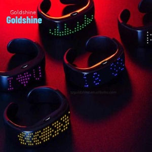 Rave Party Festival Concert <span class=keywords><strong>Magic</strong></span> LED Wristband 9 Patterns Glowing Scrolling LED Display <span class=keywords><strong>Bracelet</strong></span> pour Concerts et Promotions - Product Image 2