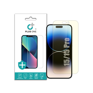 Protector de pantalla anti luz azul de vidrio templado plano 2.5D para iPhone 15 - Product Image 1