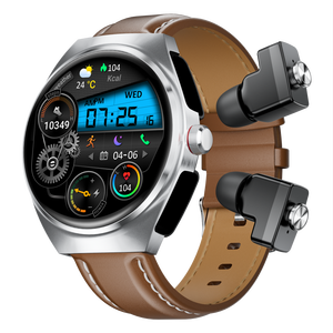 Nuevo Reloj Inteligente 2025 con Correa de Cuero y Auriculares 2 en 1, Reloj Inteligente con Monitor de Ritmo Cardíaco y Rastreador de Actividad Física - Product Image 3