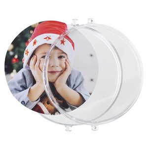 RubySub, adorno navideño giratorio creativo, sublimación, adornos de plástico, bolas en blanco con cartón para impresión DIY - Product Image 5