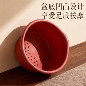 Foot Bath <b>Basin</b> Plastic <b>Round</b> Deep Calf Length Durable Massage Function Adult Use - Product Image 3