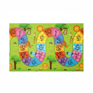 120x140x0,7 cm Tapis de jeu double face XPE pour bébé-Roulable, imperméable, mousse non toxique Colurful Number Road - Town - Product Image 1
