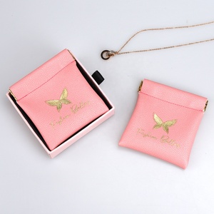 Pochette à bijoux en cuir PU avec logo personnalisé en relief, fermeture magnétique, pour boucles d'oreilles, colliers, bracelets - Product Image 6