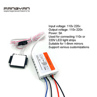 Interruptor Táctil Pequeño con Sensor para Espejo Iluminado CA 110V 220V 5A para Conectar Tira de Luz LED de 110V 220V