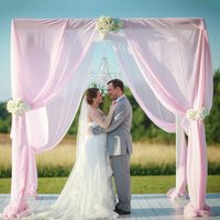 Rideaux de luxe solides pour cérémonie, décoration pour mariage, arrière-plan, pour plafond, 3 pièces