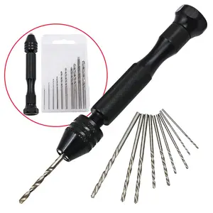 High Quality 11PC 0.8-3.0mm HSS Manual Drill With Eye Pin Swivel Head