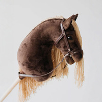 Chique personnalisé réaliste détachable bâton passe-temps cheval en peluche fabriqué à la main passe-temps cheval pour enfants tout-petits