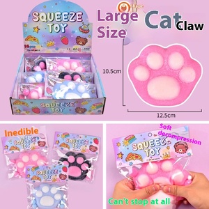 Super Cute Cat Claw Slow <b>Rebound</b> Simulation Plush Soft Plastic Squeeze Toy Pinch Music Decompression Toy - Product Image 3
