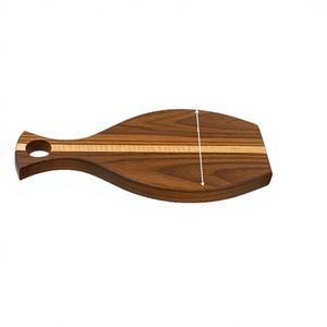 Planche à découper en bois d'acacia de qualité supérieure, avec longue poignée, en bois massif, pour viande, pizza, pain, bambou, durable, vente en gros - Product Image 1