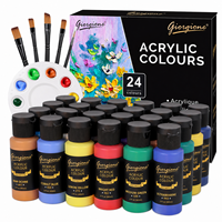 Ensemble de peinture acrylique Giorgione 24 couleurs pour la peinture sur toile, fournitures d'art, peinture acrylique en gros