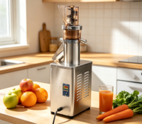 PS RVS Industriële Automatische 1.2kW 220V Fruit- en Sinaasappelpers 1 Jaar Garantie voor Drankjeszaakapparatuur