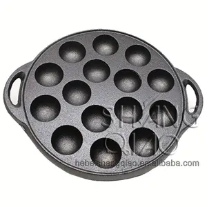 15 Gaten Gietijzeren Bakplaat Voor Maken Poffertjes Pannenkoek Ballen Takoyaki Thai Kanom Krok Takoyaki Pan