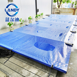 ผ้าคลุมสระน้ำแลนดี้ หนา 1.5 มม. ผลิตจาก PVC สีฟ้า ทนทาน ป้องกันแสงแดด สำหรับสระว่ายน้ำเป่าลม - Product Image 1