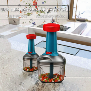 Hachoir manuel en plastique PP pour ail, piment, légumes, viande et aliments - Product Image 2