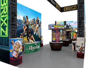 Bán Hot khung nhôm TV đứng căng thẳng vải gian hàng Thiết bị hiển thị cho trong nhà triển lãm Thương mại và triển lãm triển lãm - Product Image 4