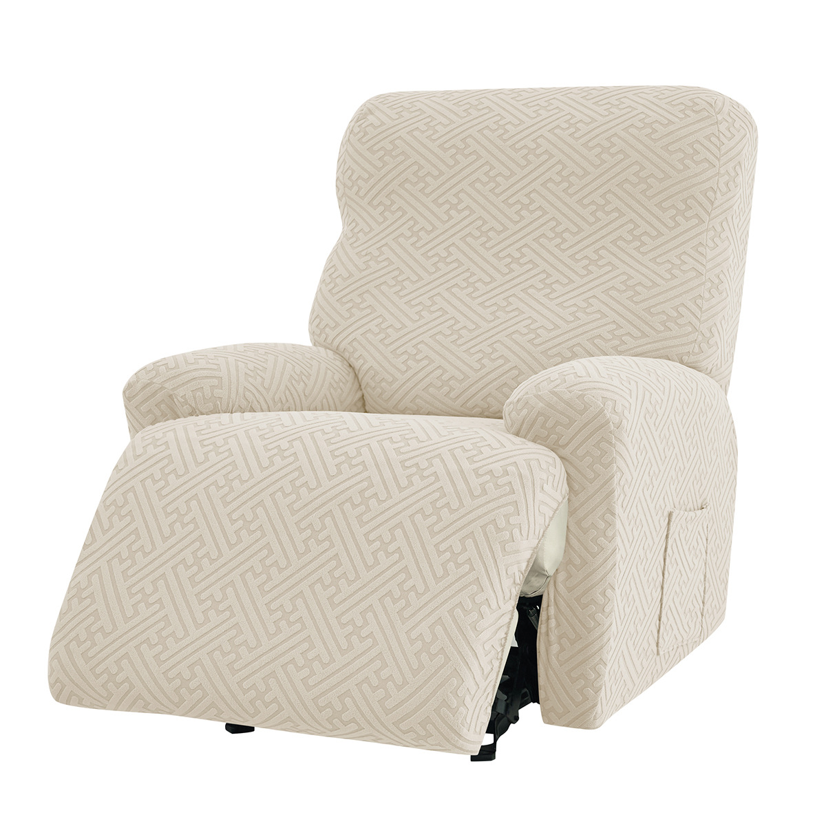 01 juego de sofá chivas jacquard beige-no palabra individual de cuatro piezas