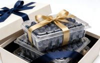 Op maat gemaakte groothandel transparante PLA fruitvouwdoosjes, blauwe bessen punnets, recycleerbare clamshell verpakkingen