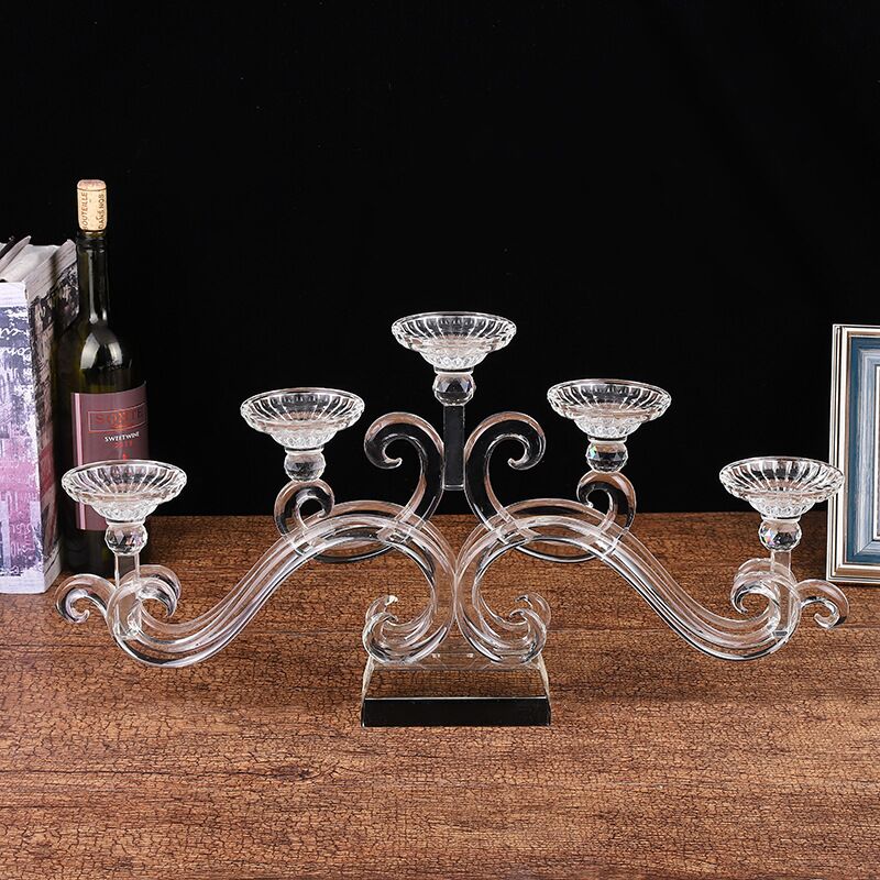 Современный хрустальный подсвечник, 5 рук, хрустальный свадебный канделябр