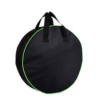 Étui de batterie rond de haute qualité avec design élégant noir et vert fluo pour batteurs et musiciens