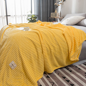 Ribbed Magic Velvet Flannel Blanket <strong>Super</strong> <strong>Soft</strong> Warm Decor <strong>Throw</strong> for Home Hotel Wholesale - Product Image 4