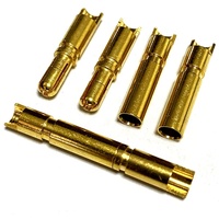 Vente en gros à prix réduit de bornes de batterie RC d'aviation de haute qualité plaquées or, adaptateur de fiche banane 3,5 mm mâle-femelle